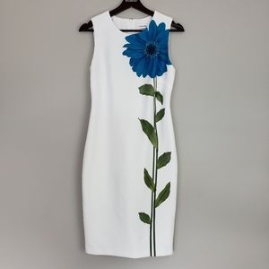 NWT-Sleeveless Lady's Flower Sheath Dress
